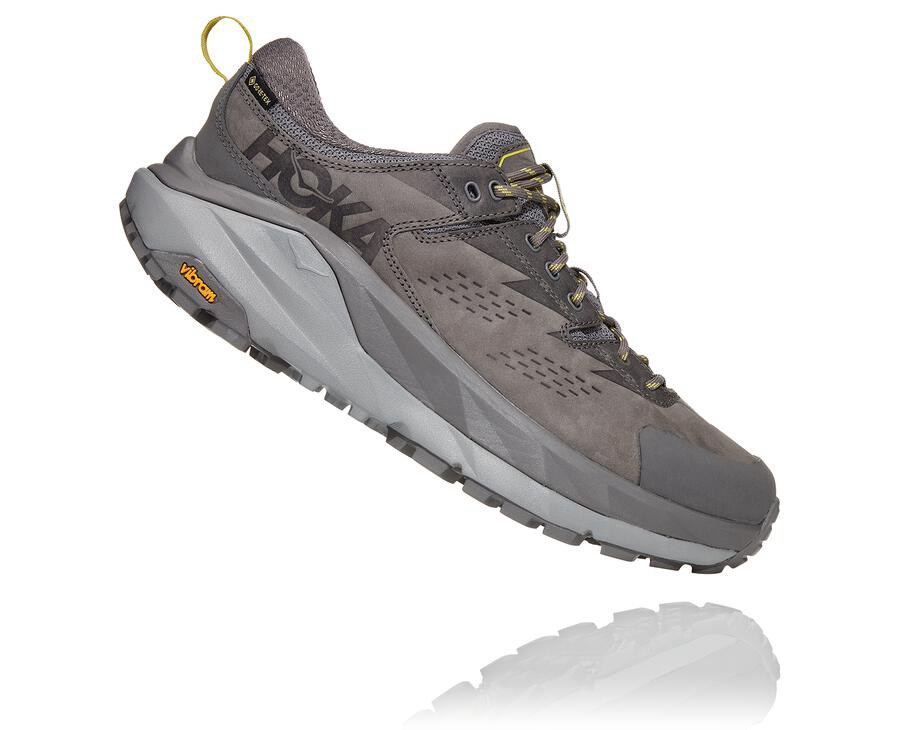 Tenis Hoka One One Trail Hombre Grises - Kaha Bajos Gore-Tex - MCZP73614